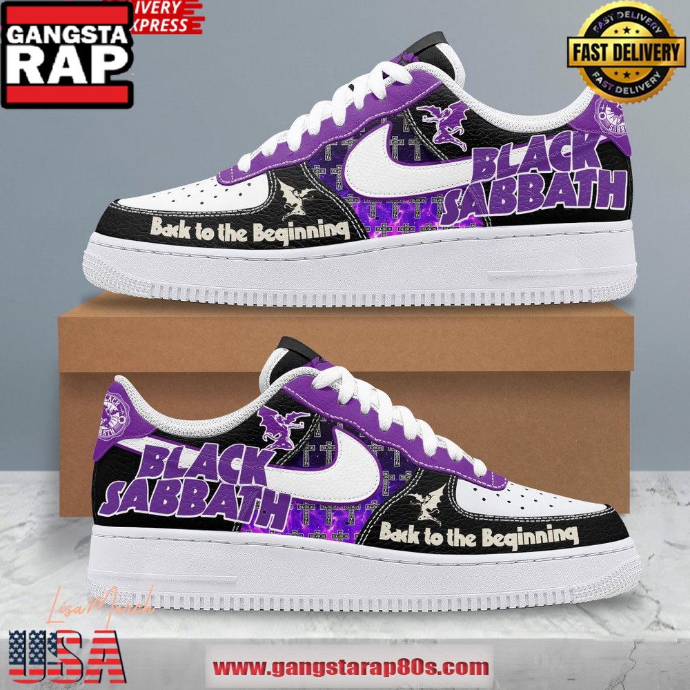 Black Sabbath Back to the Beginning Air Force 1 Running Sneakers Shoes