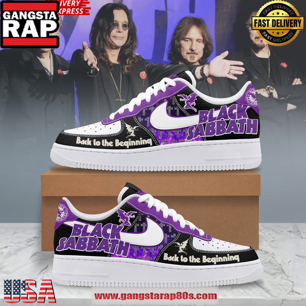 Black Sabbath Back to the Beginning Air Force 1 Running Sneakers Shoes