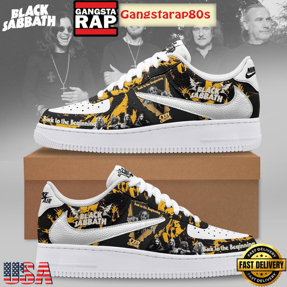 Black Sabbath Back To The Beginning Air Force 1 Shoes Running Sneakers