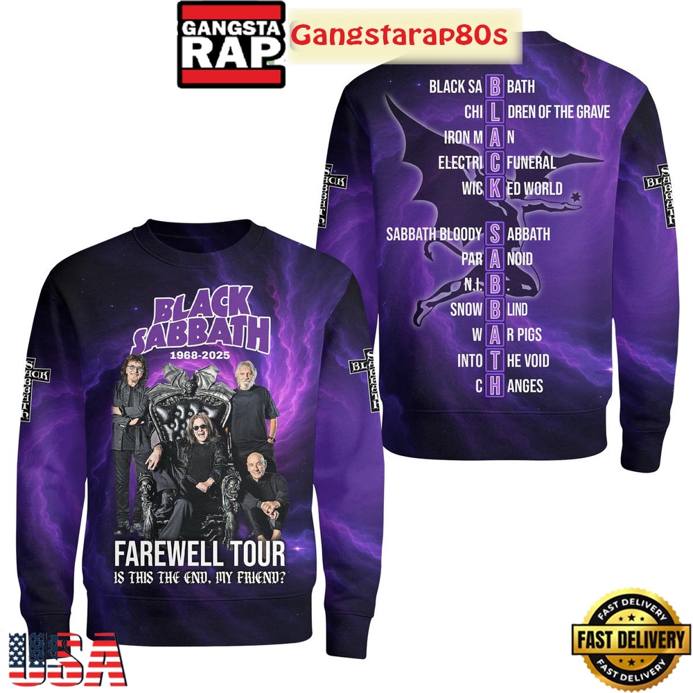 Black Sabbath Farewell Tour 2025 All Over Print Hoodie Shirt Black Sabbath Farewell Tour 2025 All Over Print Hoodie Shirt