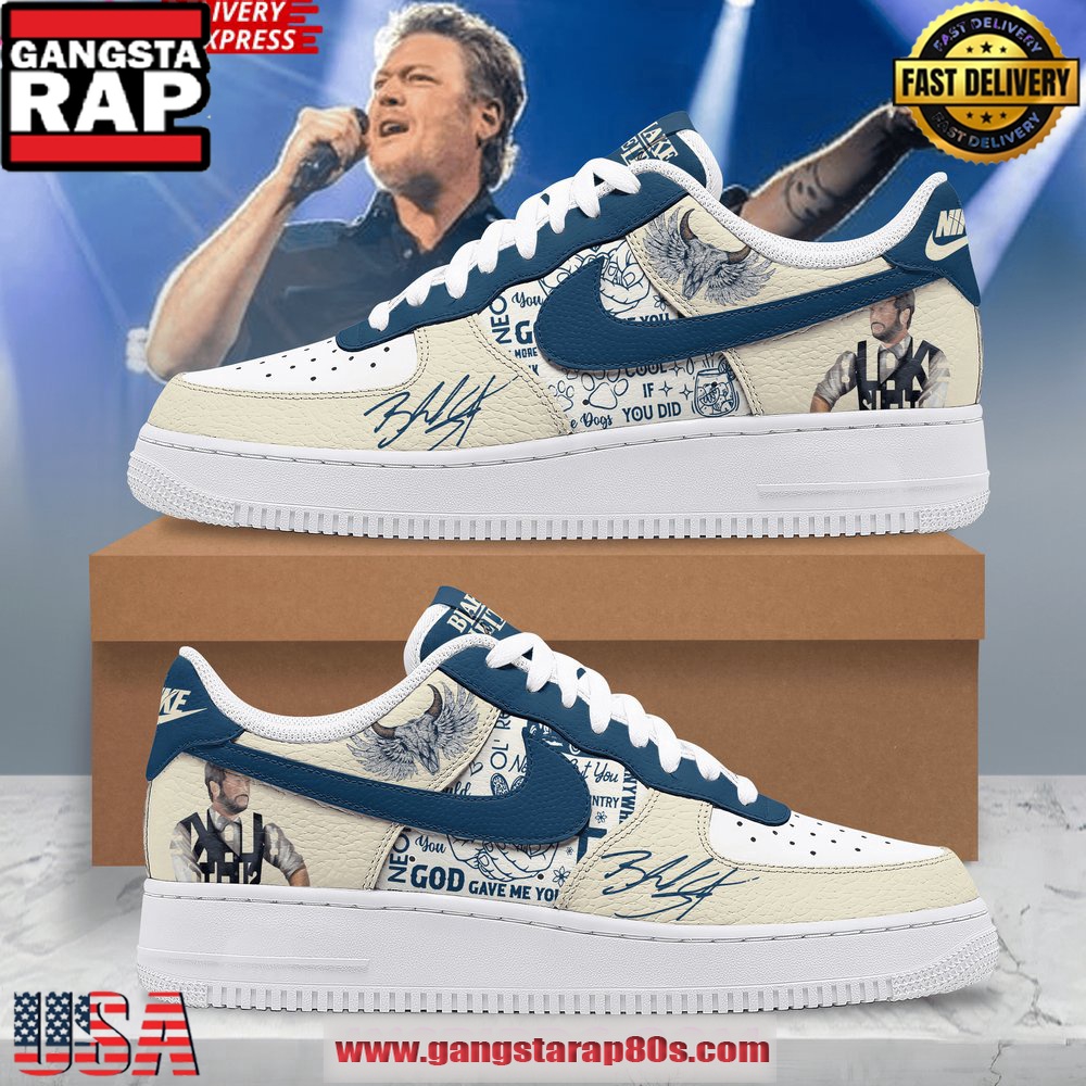 Blake Shelton Limited Edition Air Force 1 Running Sneakers Shoes