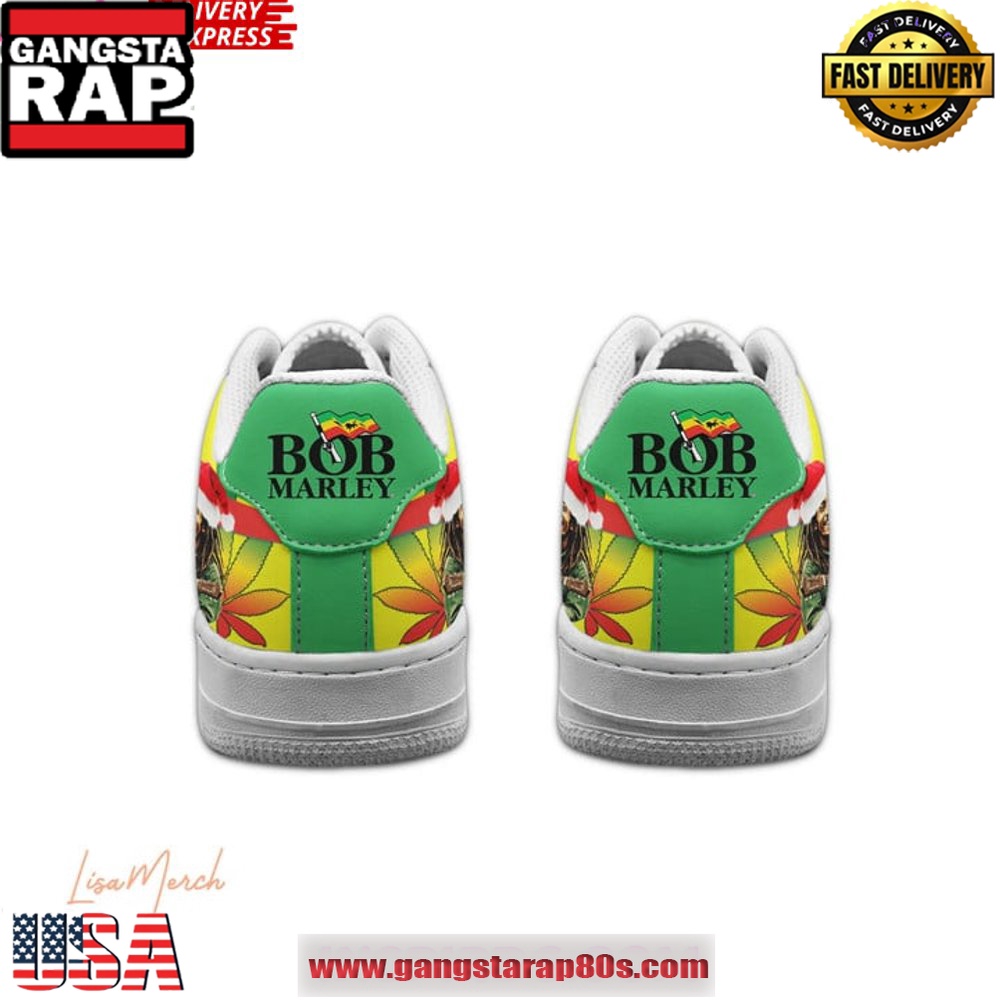 Bob Marley Merry Christmas Limited Edition Air Force 1 Running Sneakers Shoes Bob Marley Merry Christmas Limited Edition Air Force 1 Running Sneakers Shoes
