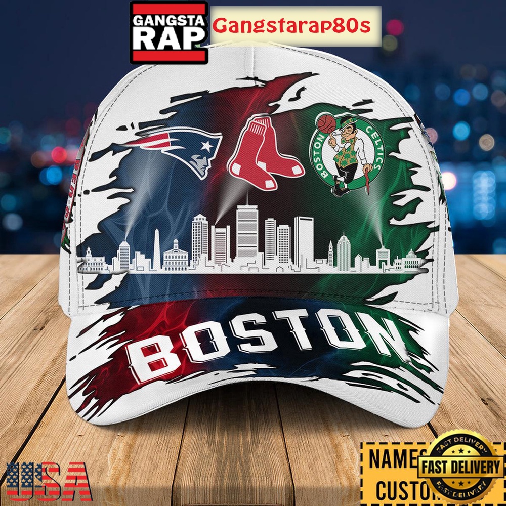 Boston Red Sox Celtics And New England Patriots Classic Cap Hats