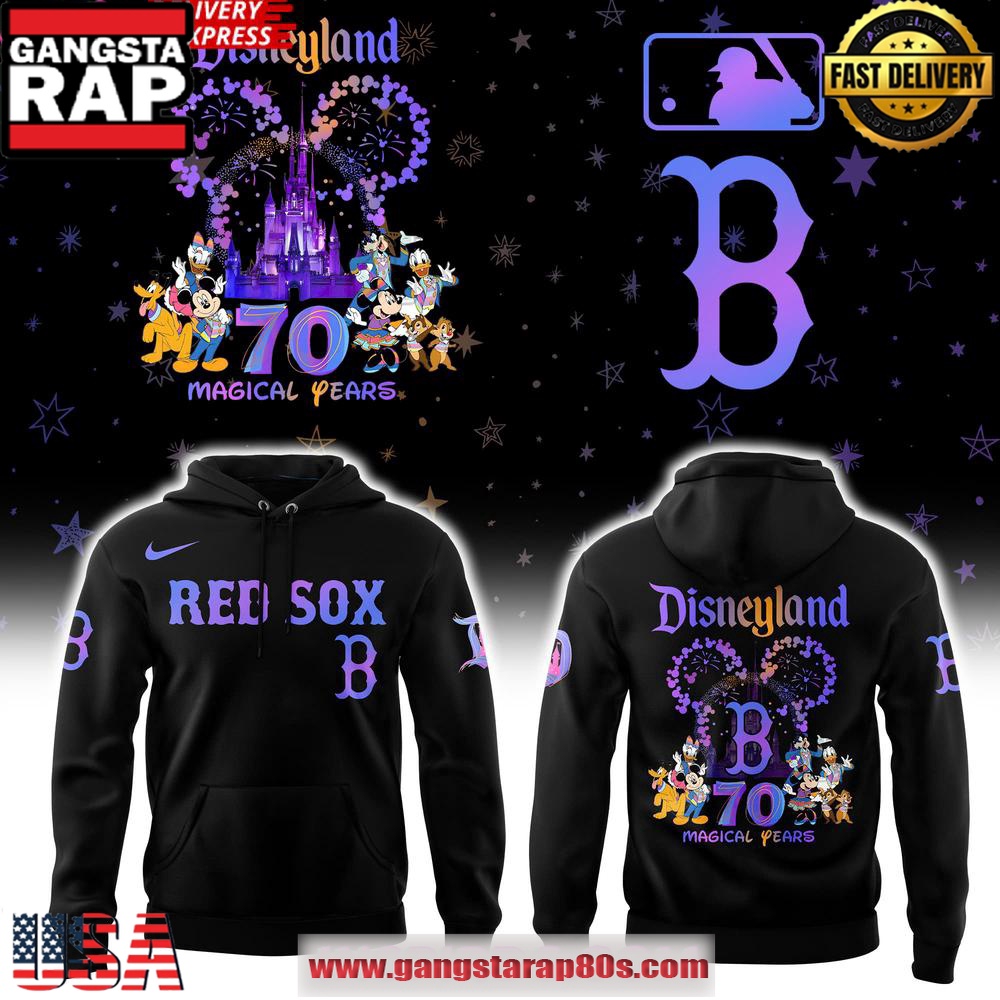 Boston Red Sox Disneyland 70th Magical Years Special Unisex Hoodie Boston Red Sox Disneyland 70th Magical Years Special Unisex Hoodie