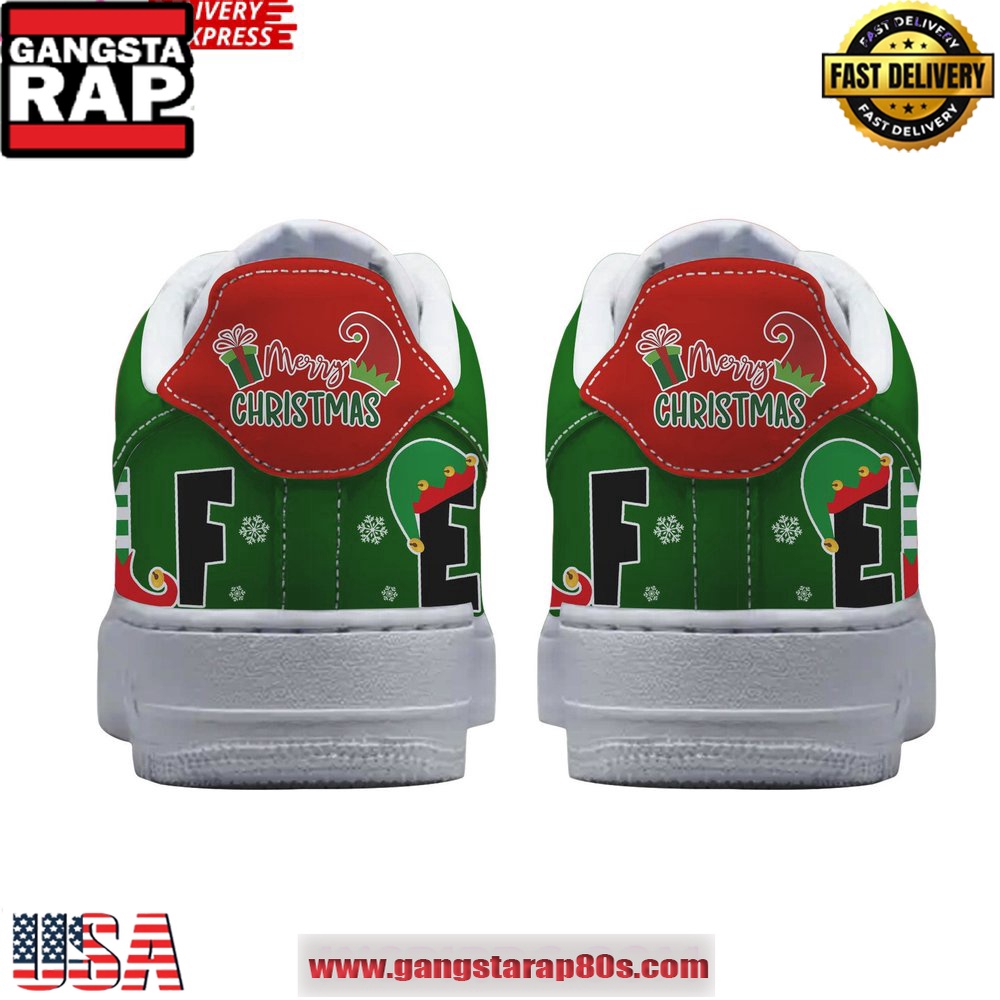 Buddy the Elf Limited Edition Air Force 1 Running Sneakers Shoes Buddy the Elf Limited Edition Air Force 1 Running Sneakers Shoes
