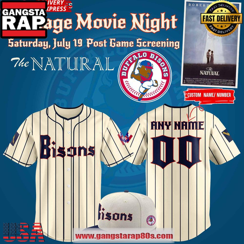 Buffalo Bisons Vintage Movie Night Custom Baseball Jersey Shirt Buffalo Bisons Vintage Movie Night Custom Baseball Jersey Shirt