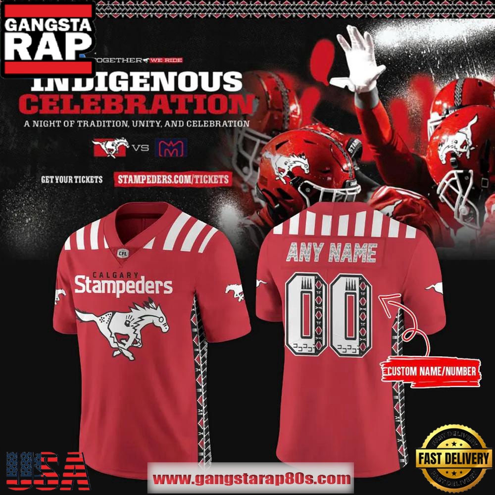 Calgary Stampeders 2025 Indigenous Month Limited Edition Custom Football Jersey