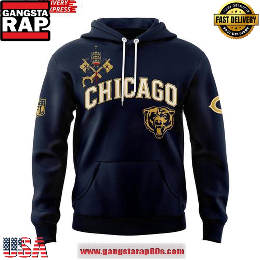 Chicago Bears Pope Leo 14 Special Unisex Hoodie Chicago Bears Pope Leo 14 Special Unisex Hoodie