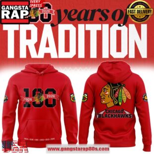 Chicago Blackhawks 100 Years Of Tradition Edition All Over Print Hoodie