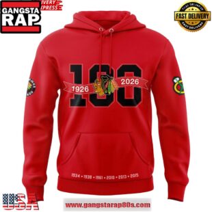 Chicago Blackhawks 100 Years Of Tradition Edition All Over Print Hoodie