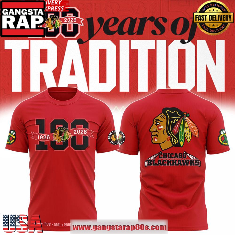 Chicago Blackhawks 100 Years Of Tradition Edition T-Shirt