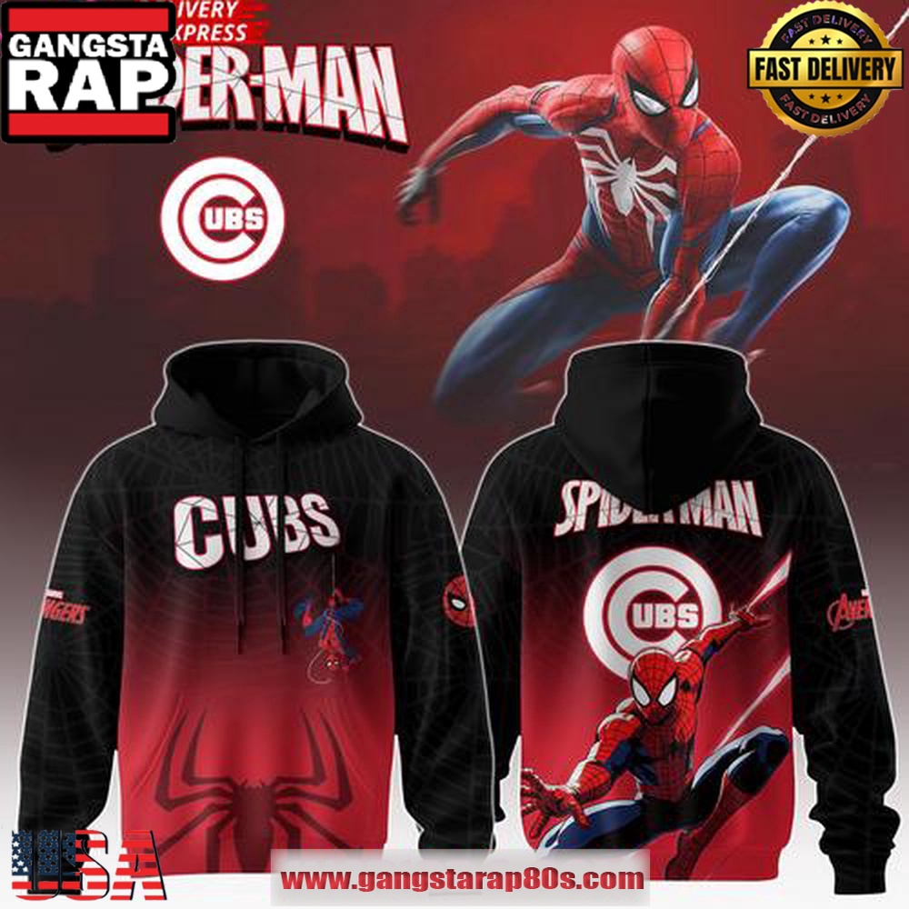 Chicago Cubs Spider Man Game Night 2025 Unisex Hoodie