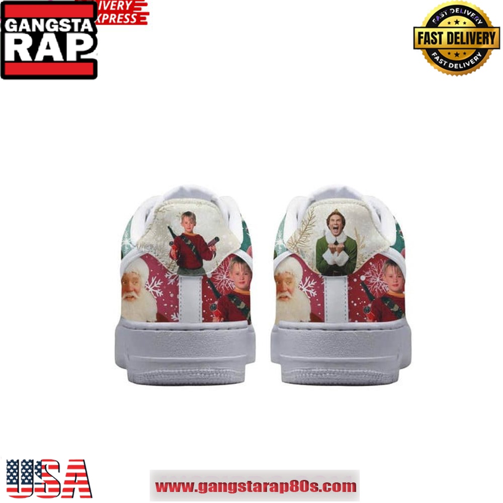 Christmas Movie Limited Edition Air Force 1 Sneakers Shoes Christmas Movie Limited Edition Air Force 1 Sneakers Shoes