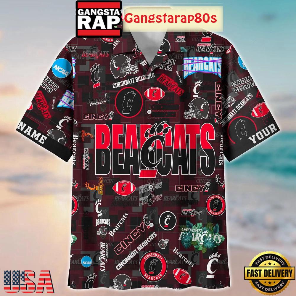 Cincinnati Bearcats Solgan Cincy True Fan Spirit Custom Name Aloha Hawaiian Shirt