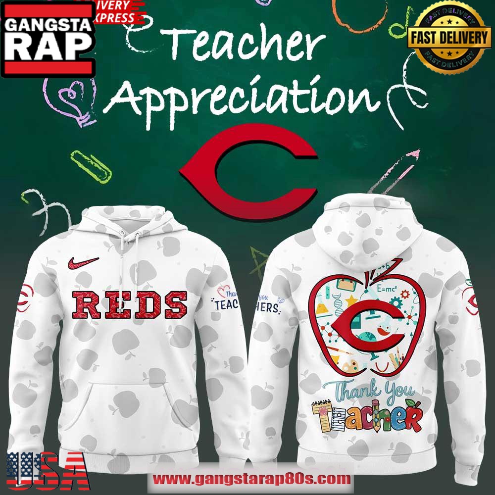 Cincinnati Reds Teacher Appreciation 2025 Unisex Hoodie Cincinnati Reds Teacher Appreciation 2025 Unisex Hoodie