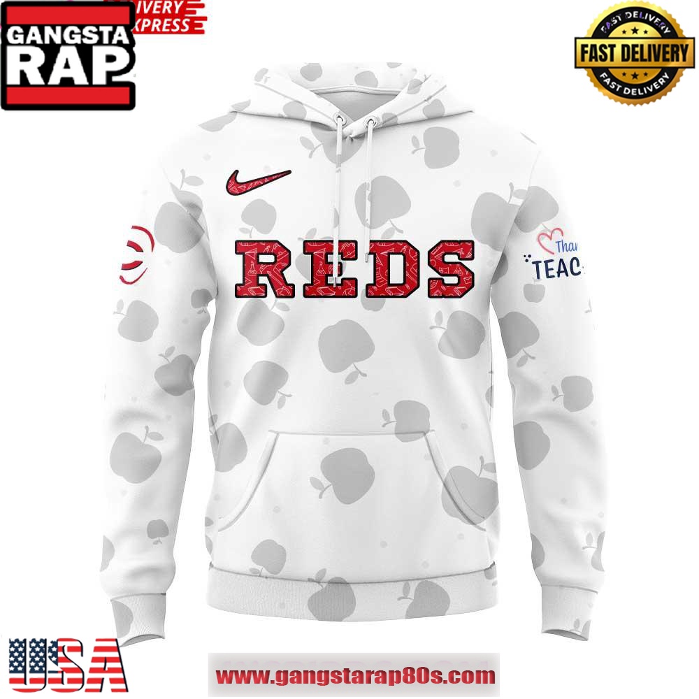 Cincinnati Reds Teacher Appreciation 2025 Unisex Hoodie Cincinnati Reds Teacher Appreciation 2025 Unisex Hoodie