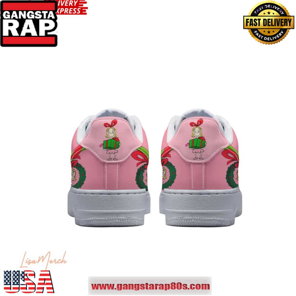 Cindy Lou Who Merry Christmas Limited Edition Air Force 1 Running Sneakers Cindy Lou Who Merry Christmas Limited Edition Air Force 1 Running Sneakers