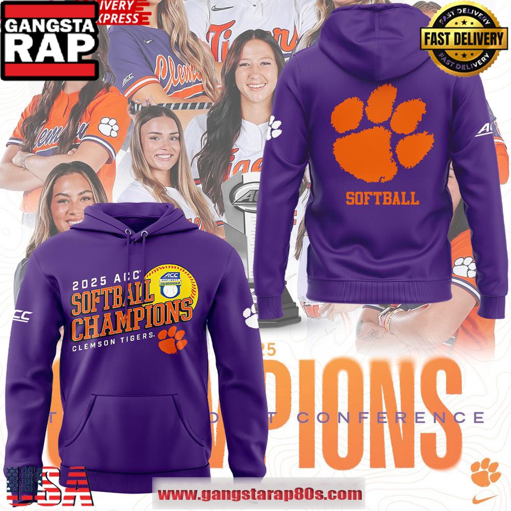 Clemson Tigers 2025 ACC Softball Conference Tournament Champions Unisex Hoodie