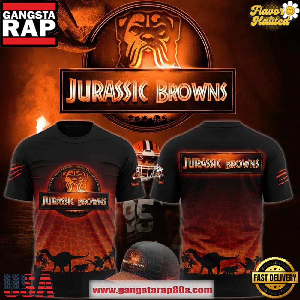 Cleveland Browns Jurassic Park 2025 Special 3D T Shirt