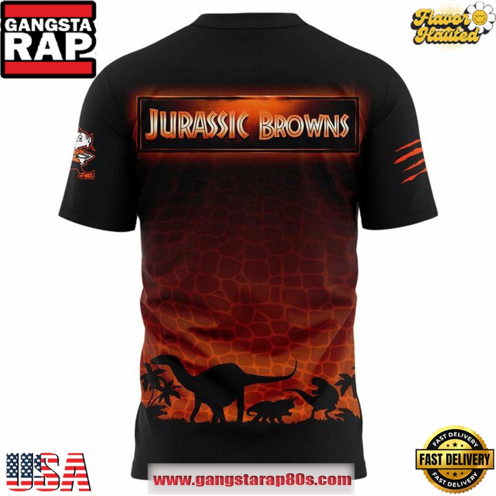 Cleveland Browns Jurassic Park 2025 Special 3D T Shirt Cleveland Browns Jurassic Park 2025 Special 3D T Shirt