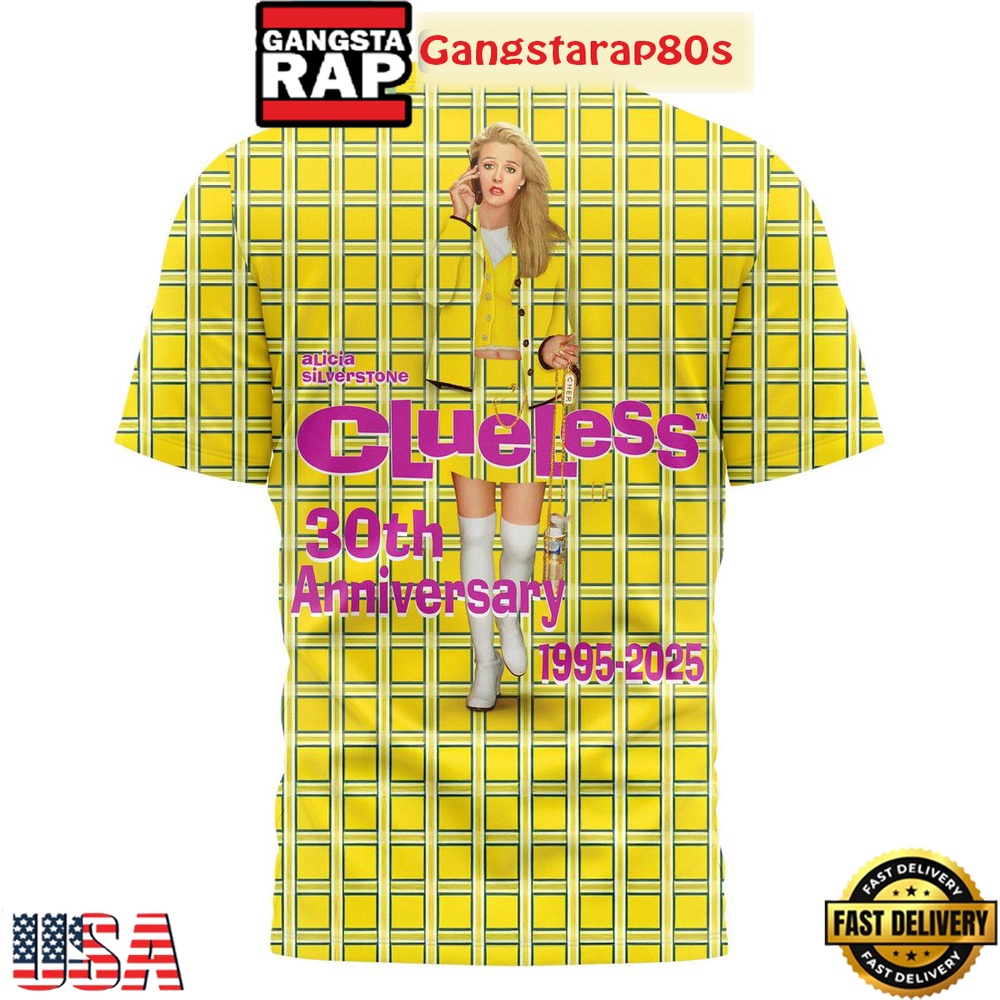 Clueless Alicia Silverstone 30th Anniversary 1995 2025 T-Shirt Clueless Alicia Silverstone 30th Anniversary 1995 2025 T-Shirt