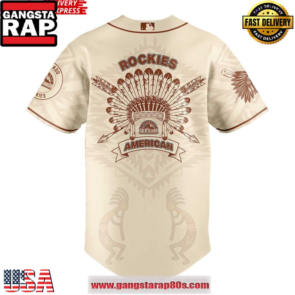 Colorado Rockies Native American Heritage Month 2025 Baseball Jersey Shirt