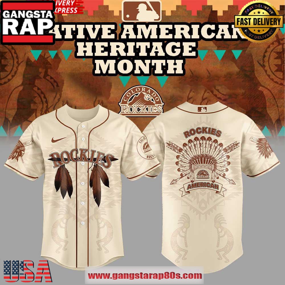 Colorado Rockies Native American Heritage Month 2025 Baseball Jersey Shirt