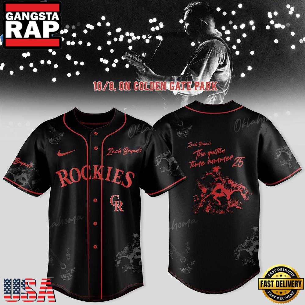 Colorado Rockies x Zach Bryan Summer Tour Limited Premium Edition Baseball Jersey
