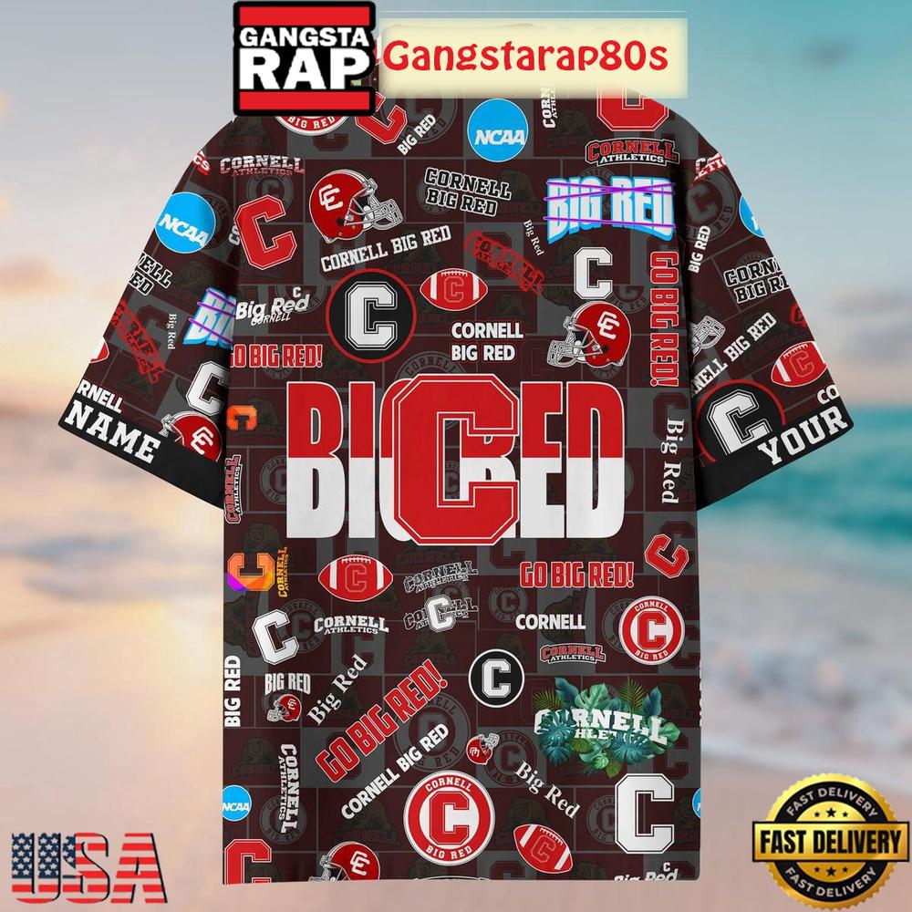 Cornell Big Red Solgan Go Big Red True Fan Spirit Custom Name Aloha Hawaiian Shirt Cornell Big Red Solgan Go Big Red True Fan Spirit Custom Name Aloha Hawaiian Shirt