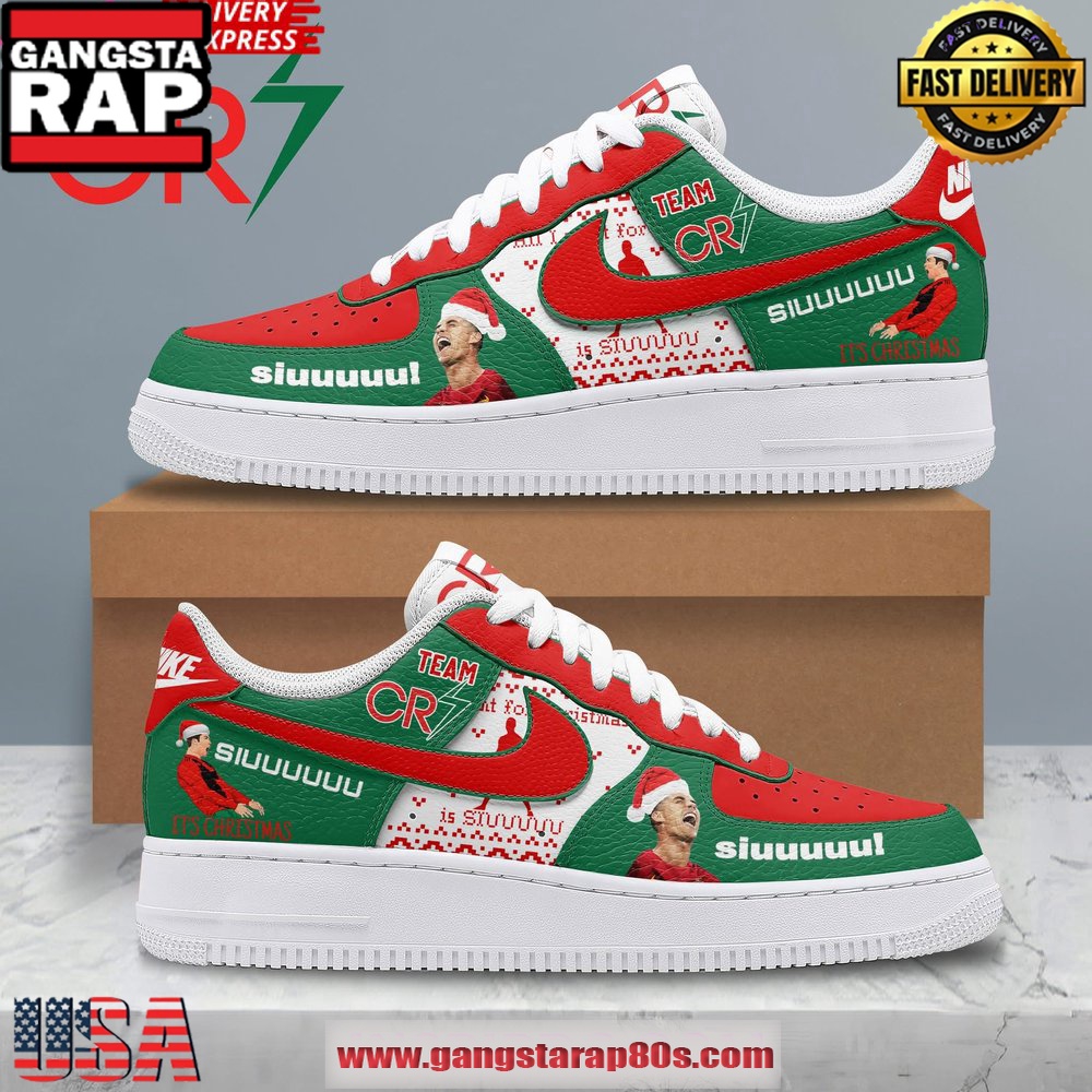 Cristiano Ronaldo Christmas Limited Edition Air Force 1 Running Sneakers Shoes