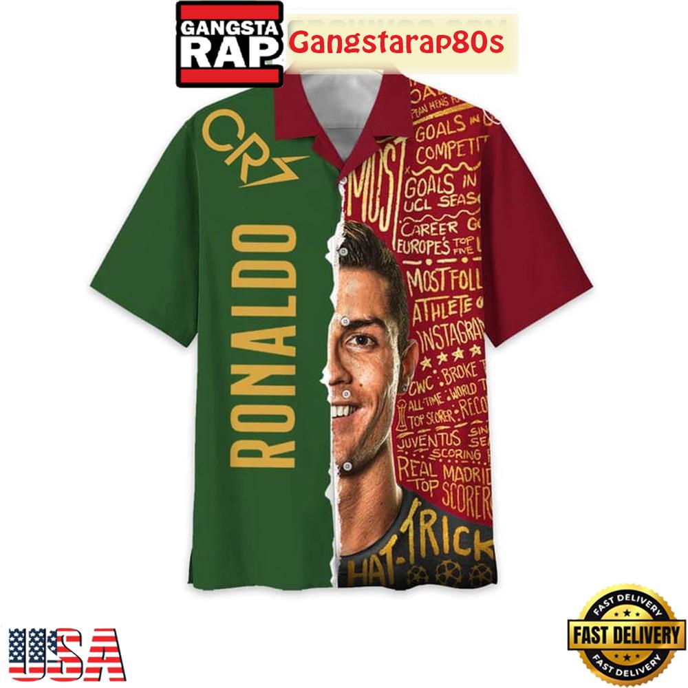 Cristiano Ronaldo Portugal Football Captain Siuu Aloha Hawaiian Shirt Cristiano Ronaldo Portugal Football Captain Siuu Aloha Hawaiian Shirt