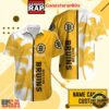 Custom Name Boston Bruins Golden Palm Summer Hawaiian Shirt