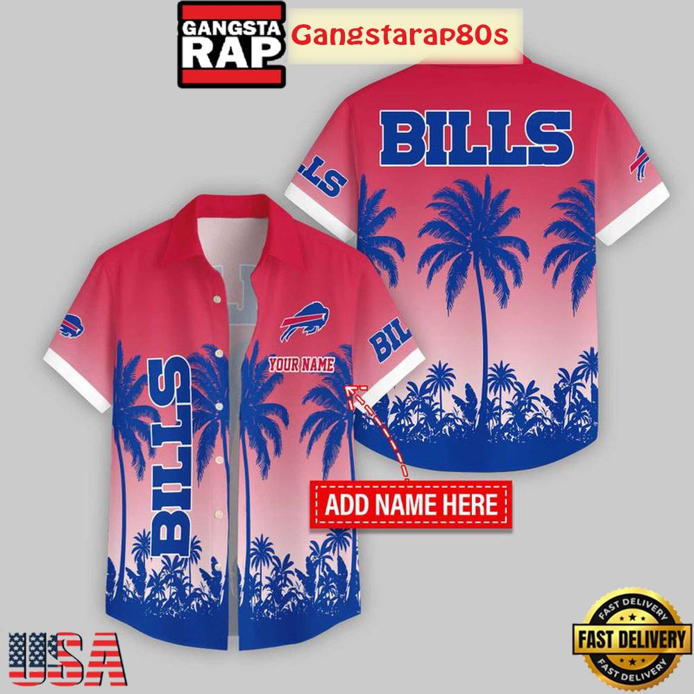 Custom Name Buffalo Bills Flowers Aloha Hawaiian Shirt Custom Name Buffalo Bills Flowers Aloha Hawaiian Shirt