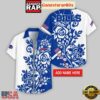 Custom Name Buffalo Bills Rose Branch Pattern Hawaiian Shirt For Fans