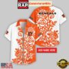 Custom Name Cincinnati Bengals Rose Branch Pattern Hawaiian Shirt For Fans