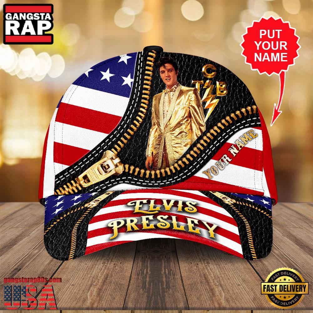 Custom Name Elvis Presley Music Classic Baseball Cap For Fans