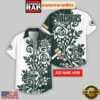 Custom Name Green Bay Packers Rose Branch Pattern Aloha Hawaiian Shirt 3 Custom Name Green Bay Packers Rose Branch Pattern Hawaiian Shirt For Fans