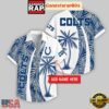 Custom Name Indianapolis Colts Coconut Pattern Aloha Hawaiian Shirt 3 Custom Name Indianapolis Colts Coconut Pattern Hawaiian Shirt For Fans