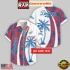 Custom Name Los Angeles Dodgers Coconut Pattern Hawaiian Shirt For Fans