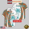 Custom Name Miami Dolphins Coconut Pattern Hawaiian Shirt For Fans