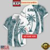 Custom Name Philadelphia Eagles Coconut Pattern Hawaiian Shirt For Fans
