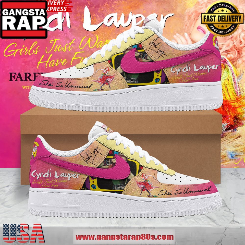 Cyndi Lauper Just Wanna Have Fun Limited Air Force 1 Running Sneakers