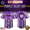 Dallas Cowboys Purple Heart Day 2025 Unique Design Baseball Jersey