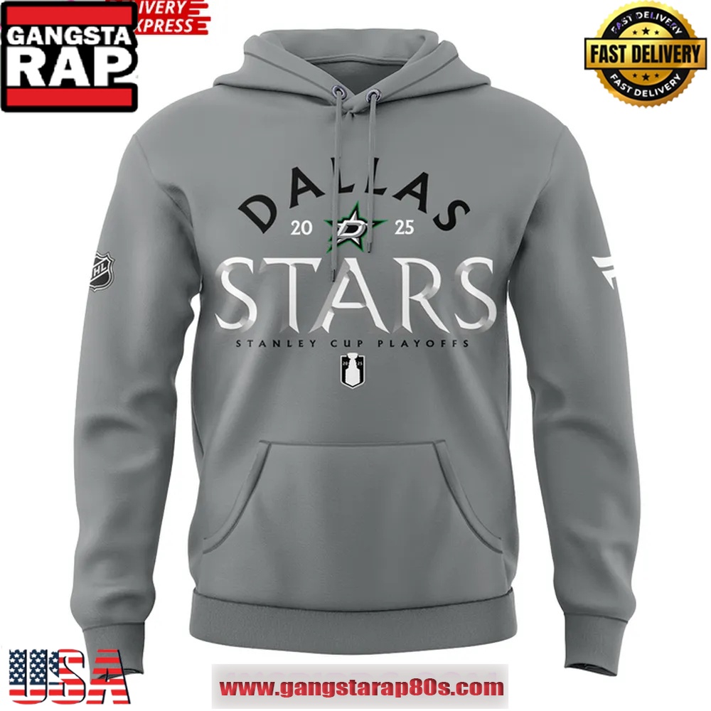Dallas Stars 2025 Stanley Cup Playoffs Grey Unisex Hoodie Dallas Stars 2025 Stanley Cup Playoffs Grey Unisex Hoodie