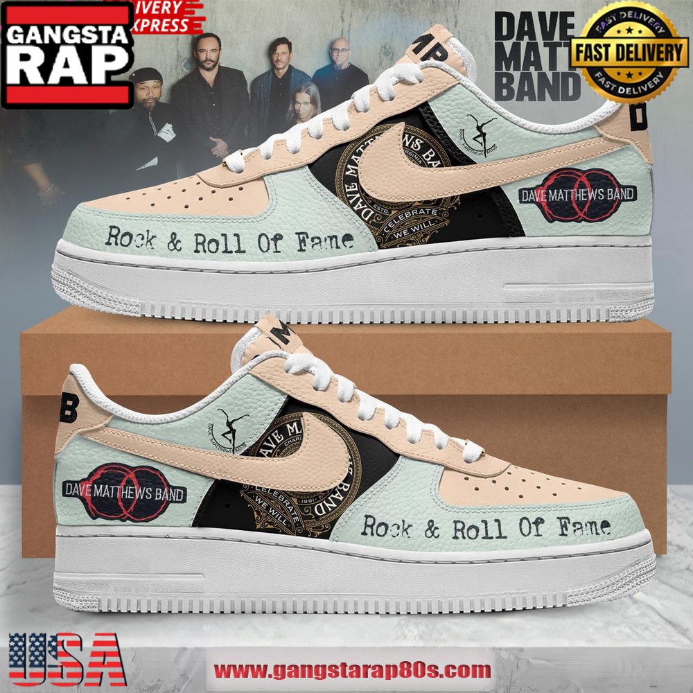 Dave Matthews Band Rock & Roll Of Fame Limited Edition Air Force 1 Sneakers Shoes