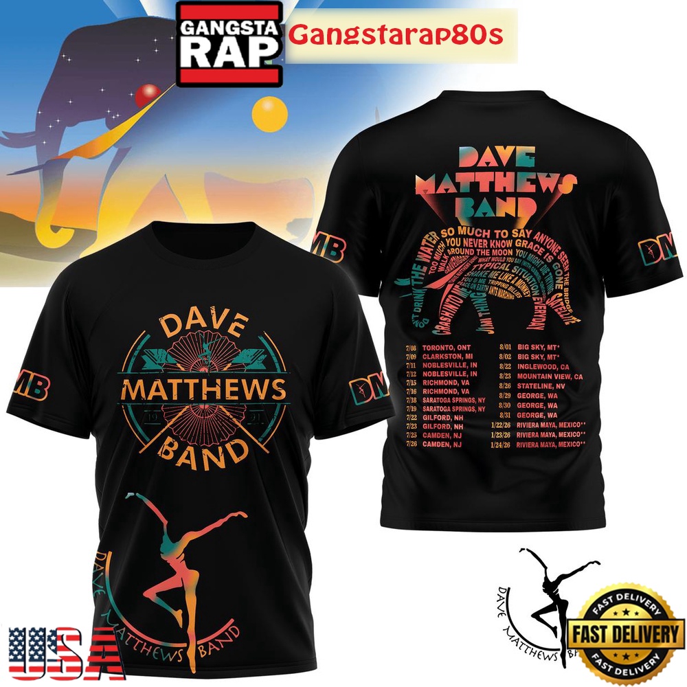 Dave Matthews Band Summer Tour 2025 T-Shirt
