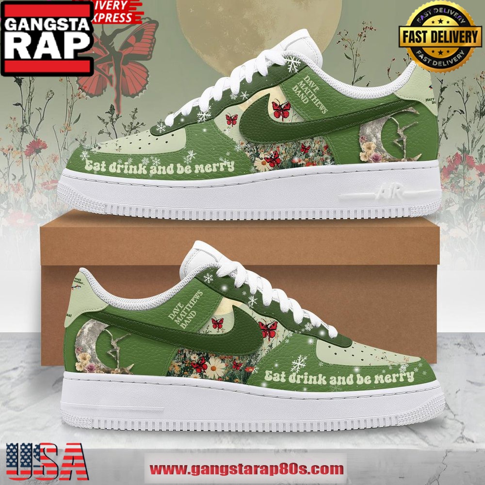 Dave Matthews Christmas Holiday Limited Edition Air Force 1 Running Sneakers