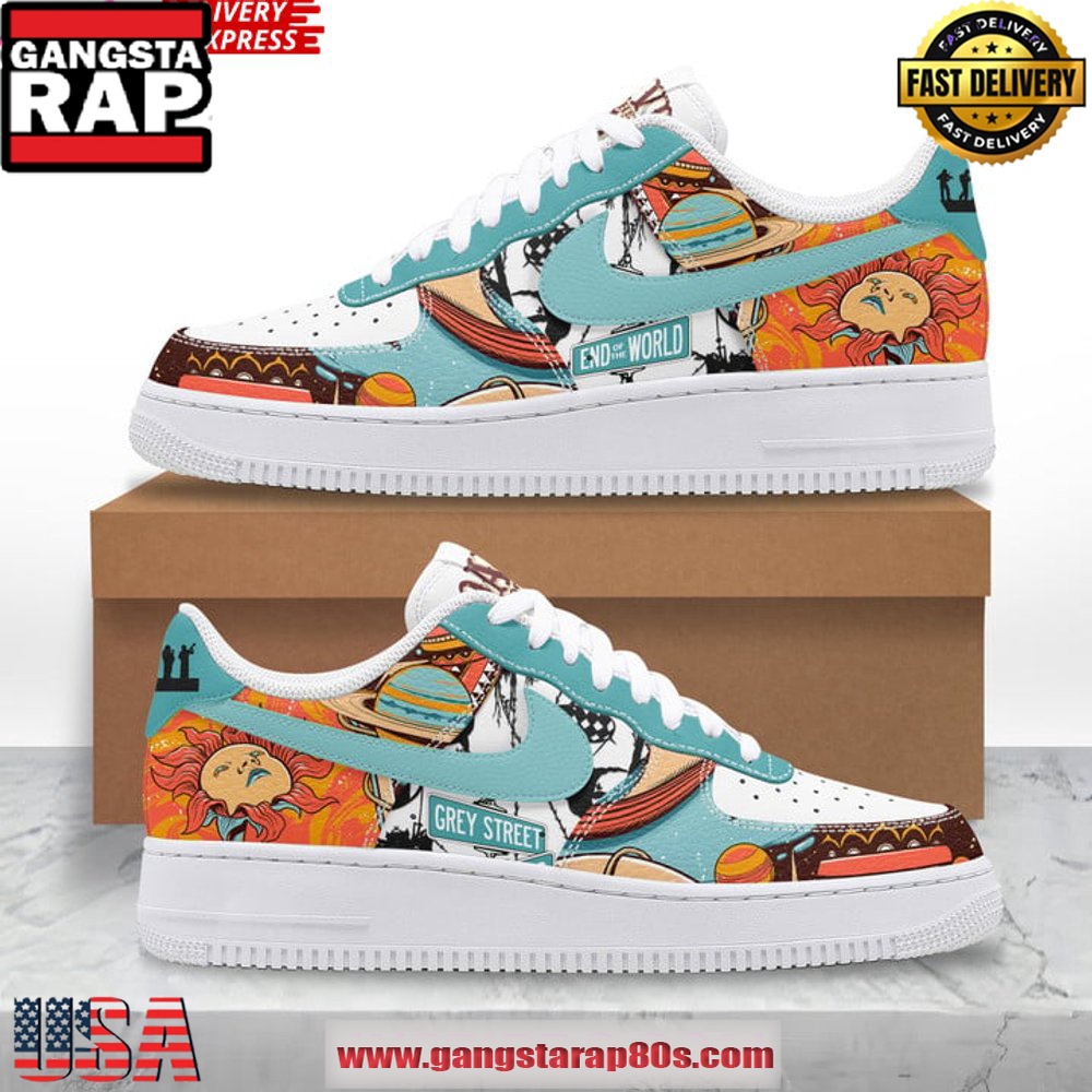 Dave Matthews Grey Street End of the World Air Force 1 Sneakers Shoes