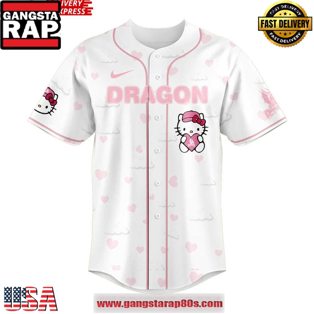 Dayton Dragons Hello Kitty Night 2025 Baseball Jersey Shirt