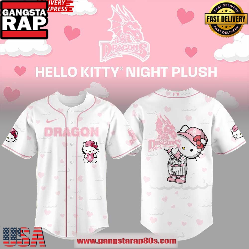 Dayton Dragons Hello Kitty Night 2025 Baseball Jersey Shirt